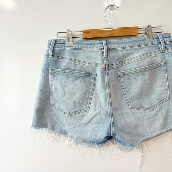 Frame Le Grand Garcon Raw-Edge Denim Shorts - Picture 6 of 13